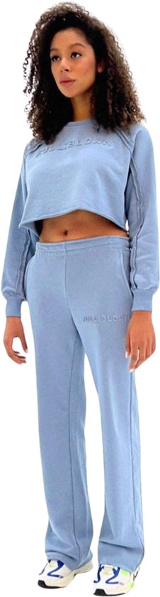 FULL:BLOWN - Set Pantalon de survêtement & Pull court femme - Vêtements de Vêtements de sport femme - Pantalons de sport femme - Jogger - Yoga - Pantalons de yoga - Top court femme - SET S/M