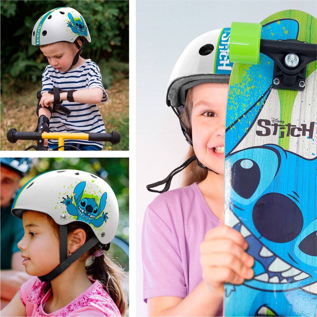 STITCH Skatehelm Verstelbaar Zwart Maat 54-60 Cm