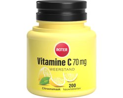 Roter Vitamine C 70mg - Vitamine C ondersteunt je weerstand - 200 kauwtabletten met citroensmaak