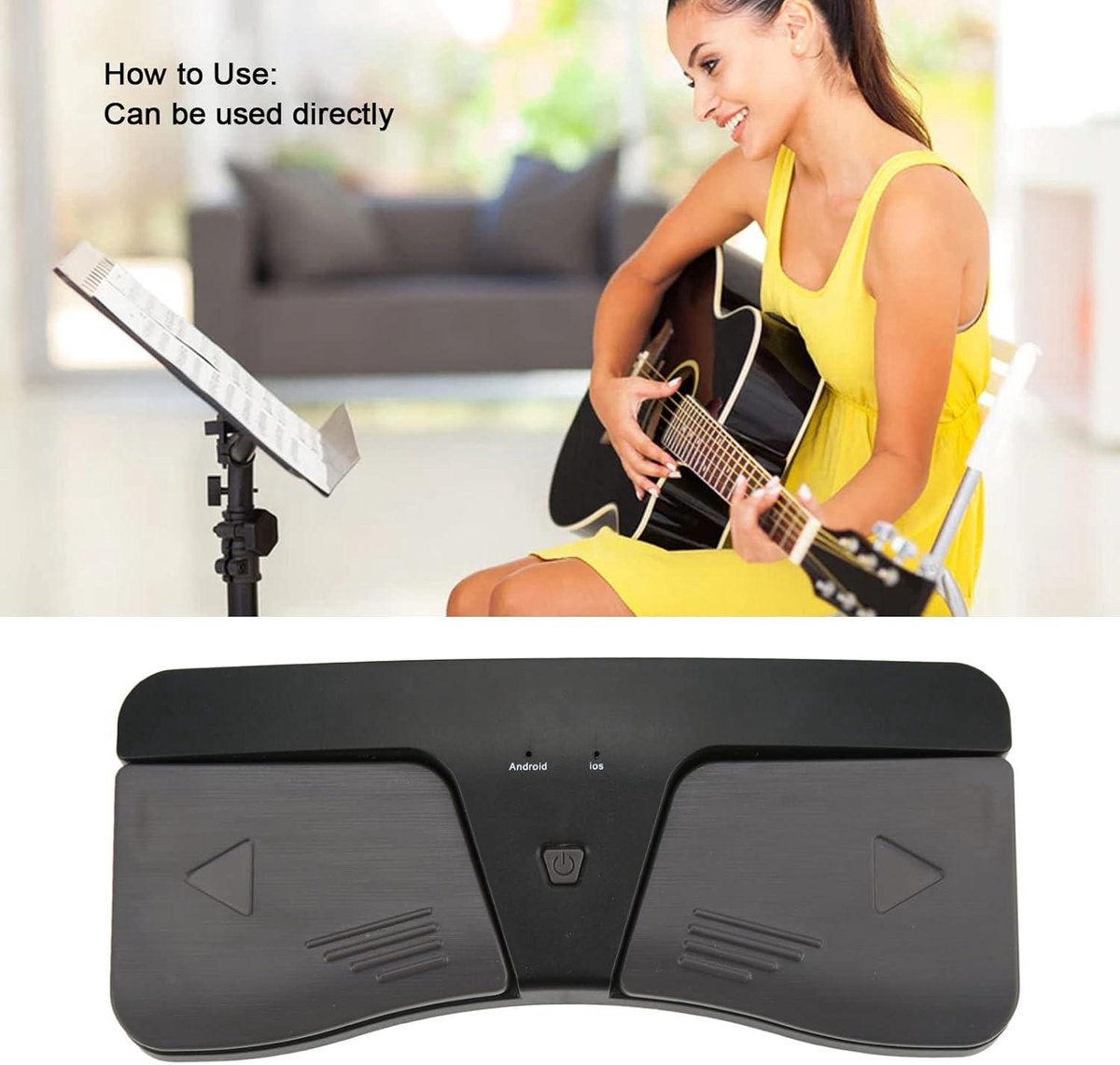 Pédale Tourne-Page Sans Fil Pour Musique - Pédale Pied Pour Partition Électronique