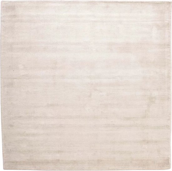Tapis carré en viscose - Glamour ivoire 100x100 cm