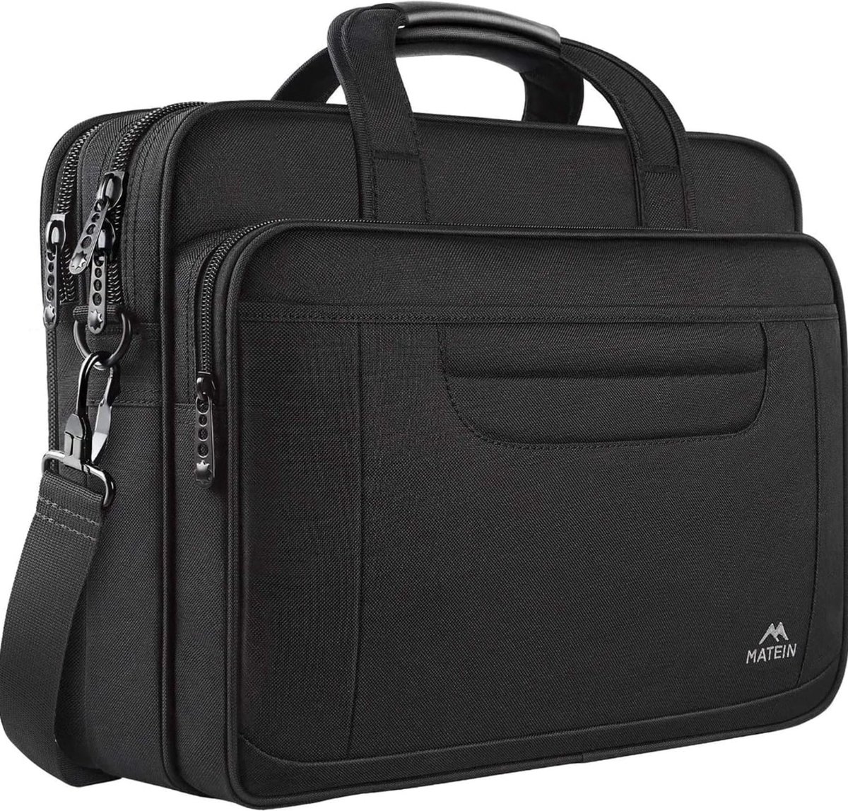 Matein - 15.6 Inch Zwarte Laptoptas - Ruime vakken - Waterbestendig