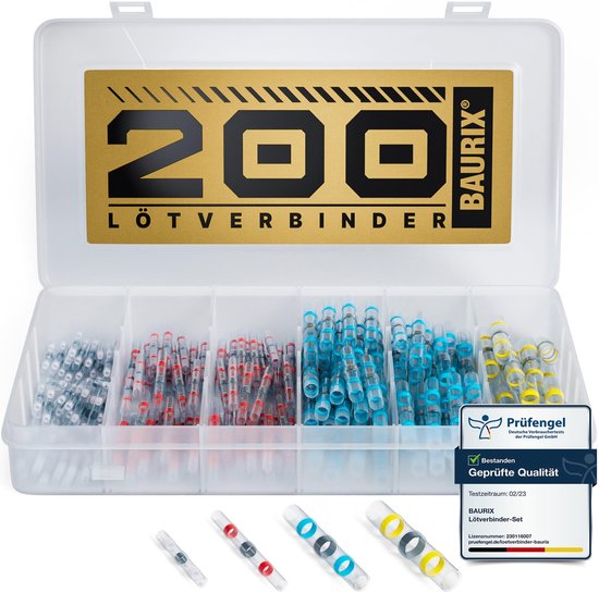 RUNCCI-YUN 120 Stuks Krimpverbinders, 12 V Kabelverbinders Auto Elektrische Krimpconnector