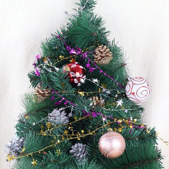 10 Yards Kerst Klatergoud lint Metallic Garland Klatergoud Garland Kerst Metallic Klatergoud Lint Glitter Klatergoud Lint voor Kerstmis Bruiloft Verjaardagsfeest (Goud