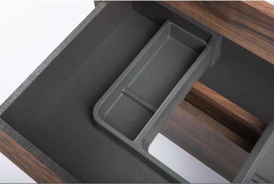 Adema Chaci Meuble bas de salle de bain - 120cm - 2 tiroirs - sans poignées - noyer (bois)