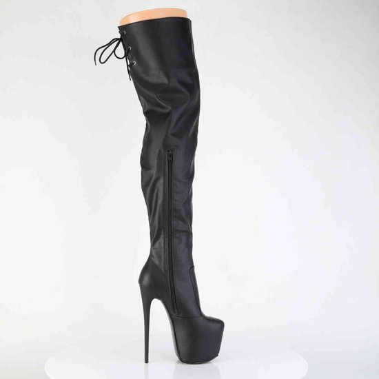 Pleaser - JUBILANT-3007 Bottes femmes à plateforme au-dessus du genou - Chaussures US 9 - 39 - Zwart