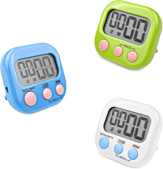 LIORQUE digitale keukentimer, magnetische timer, eierwekker, korte