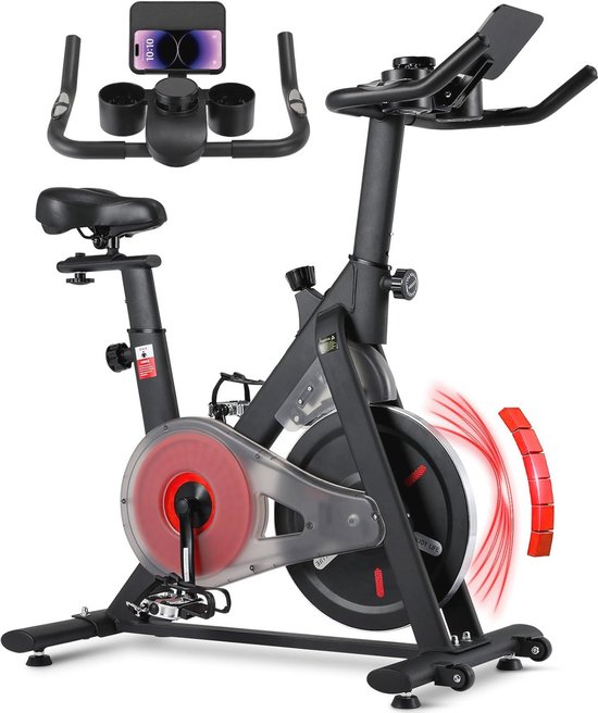 Spinningfiets - Verstelbare Hometrainer met Magnetische Weerstand & Ta
