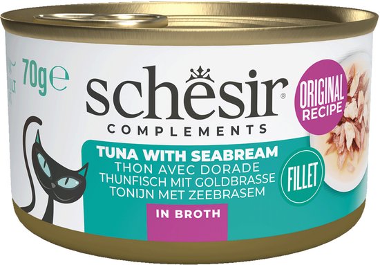 Schesir Kat Tonijn/Dorade 70 gr - 14 stuks