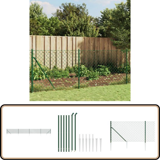 JNGLGO Flexibele gazonrand van kunststof met grondankers, lengte 20 m hoogte 5 cm, borderrand snijbaar bestratingsrand, maairand, groen