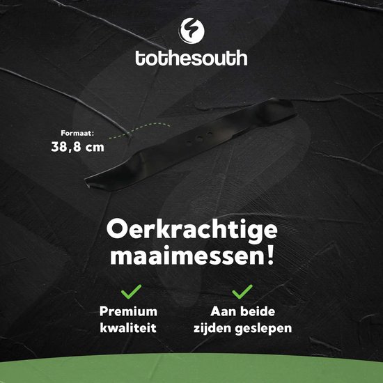 To the South® 38.8 cm Mulchmes geschikt voor Husqvarna & Jonsered Rider Combi 103cm (set van 3 messen) van To the South — afbeelding 5