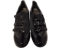 HORNET by Botticelli- LUXE SNEAKER - LAK/ LEER/ VELVET & VELCRO SLUITBANDJES-41