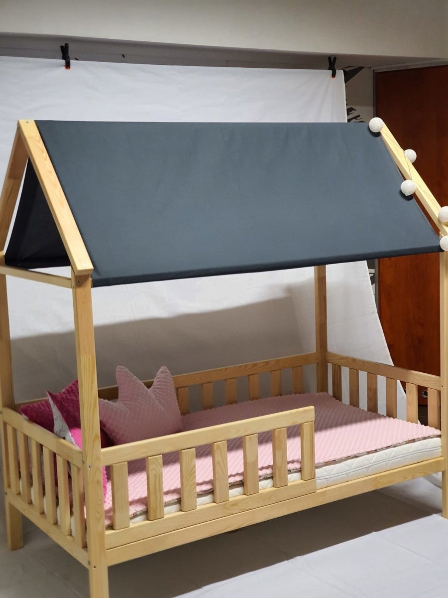 Viking Choice Huisbed 80x160 cm - Met uitvalbeveiliging - Grenen hout - Scandinavisch design