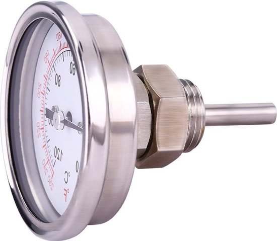 Bimetall Thermometer Zeigerthermometer 0°C - 120°C inkl Tauchhülse 1/2