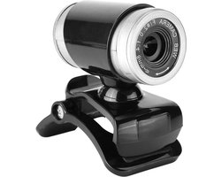 HD 720P CMOS Nachtzicht Webcam voor Live Streaming 360° Clip-on USB Pro Web Camera Desktop Webcam met Microfoon 12 Megapixel Video Cam Plug & Play Zwart-Zilver .