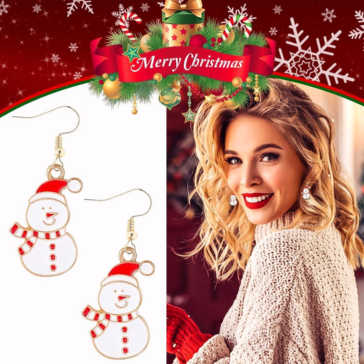 9 paar kerst oorknopjes vakantie sieraden oorknopjes set kerst