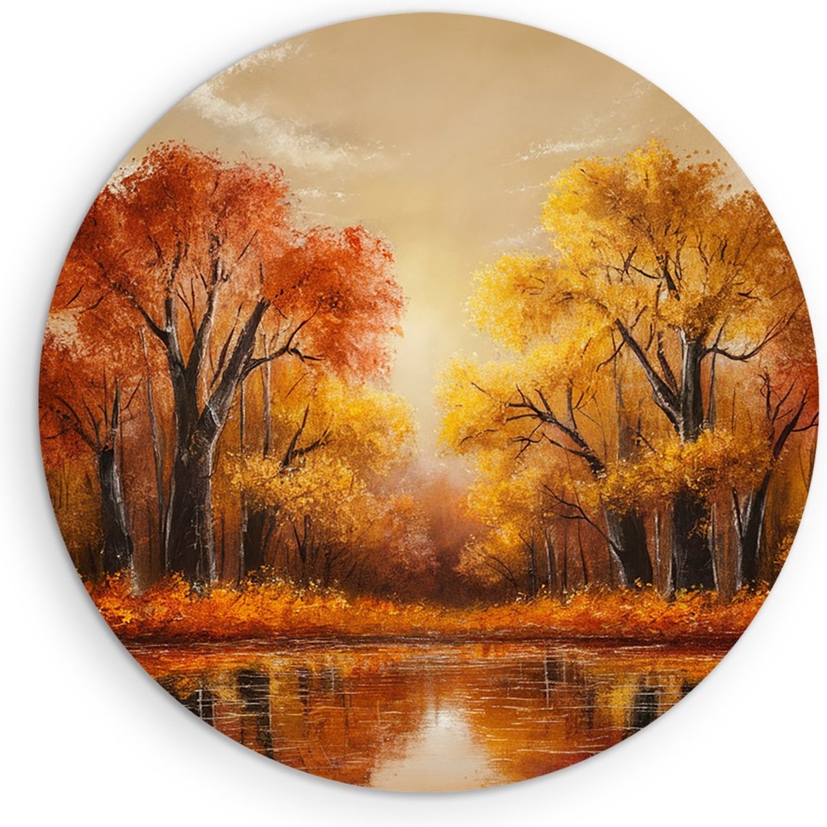Saammp Forex Muurcirkel - gekleurd mozaiek - eifeltoren - Abstract - Ø 50 - Wandcirkel - Wanddecoratie Cirkel - Muurdecoratie Woonkamer - Slaapkamer decoratie - Rond Schilderij