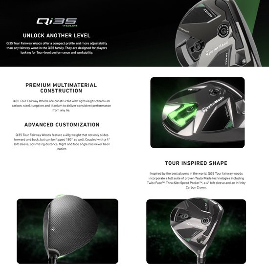 TaylorMade Qi35 Tour Ti Fairway Wood 2025 - 3 - 15° Loft (instelbaar van 13° tot 17°) - Rechtshandig - Regular | van Merkloos — afbeelding 2