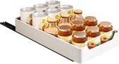 TammaT - Lade organizer - Telescopische lade - Mand - Keukenkastorganizer met handgreep - Uittrekbare laden - Opbergplanken voor keukenkasten - Uitschuifbare kastorganisator - Keuken organizer - 20x43x7cm