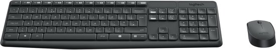 Logitech MK235 - Draadloos Toetsenbord en Muis - QWERTY - Donkergrijs