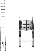 Bol.com Telescopische Ladder Fioren - Roestvrijstalen Vouwladder - Draagbare Uitschuifbare Loft Ladder - Max. Belasting 150kg/33... aanbieding