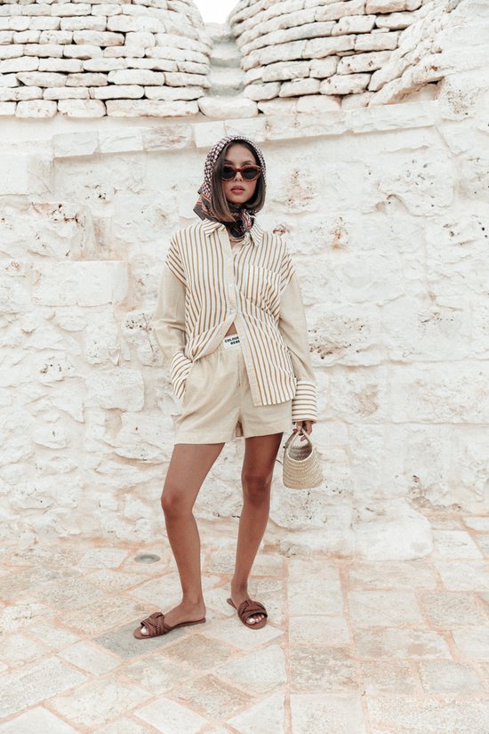 Korte Multi Gestreepte Short voor Dames