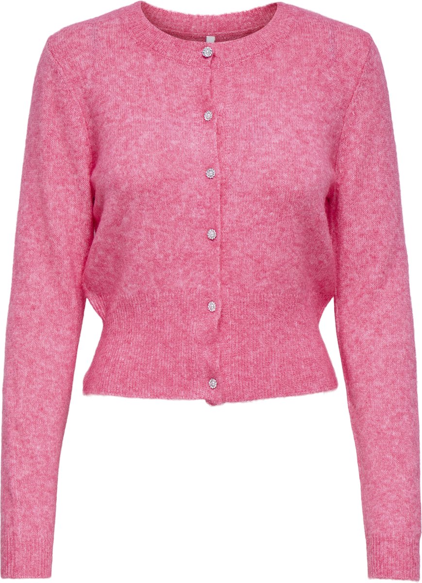 Only Vest Onlhavanna Ls Button Cardigan Rp Kn 15358548 Lemonade/melange/bling Button Dames Roze