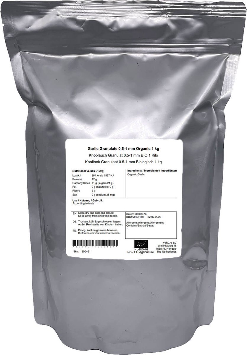 Knoflook Granulaat 0.5-1 mm - 1 Kg - Holyflavours