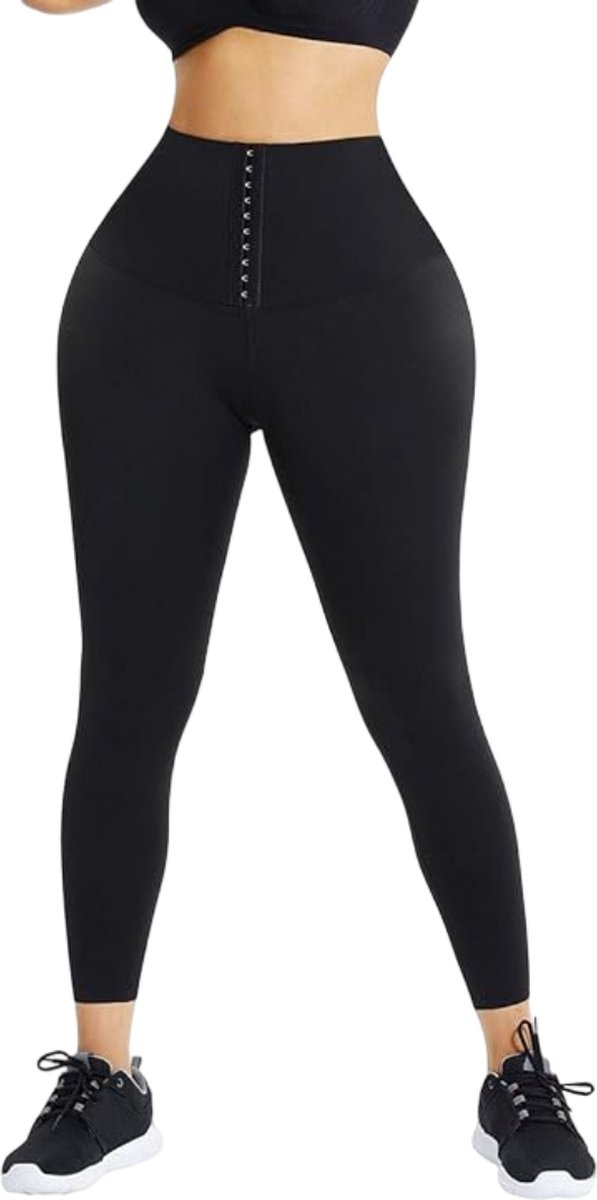Vivva - Sportlegging Dames met Corset - Shapewear - Sportkleding Dames met Korset - Sportbroek Dames - Hardloopbroek Dames - Zwart - Maat L - HIGHLEGS