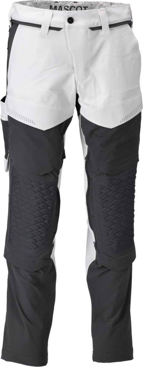 Mascot Customized Broek met kniezakken, schilder 22079-605 - wit/steengrijs - C64 - 82
