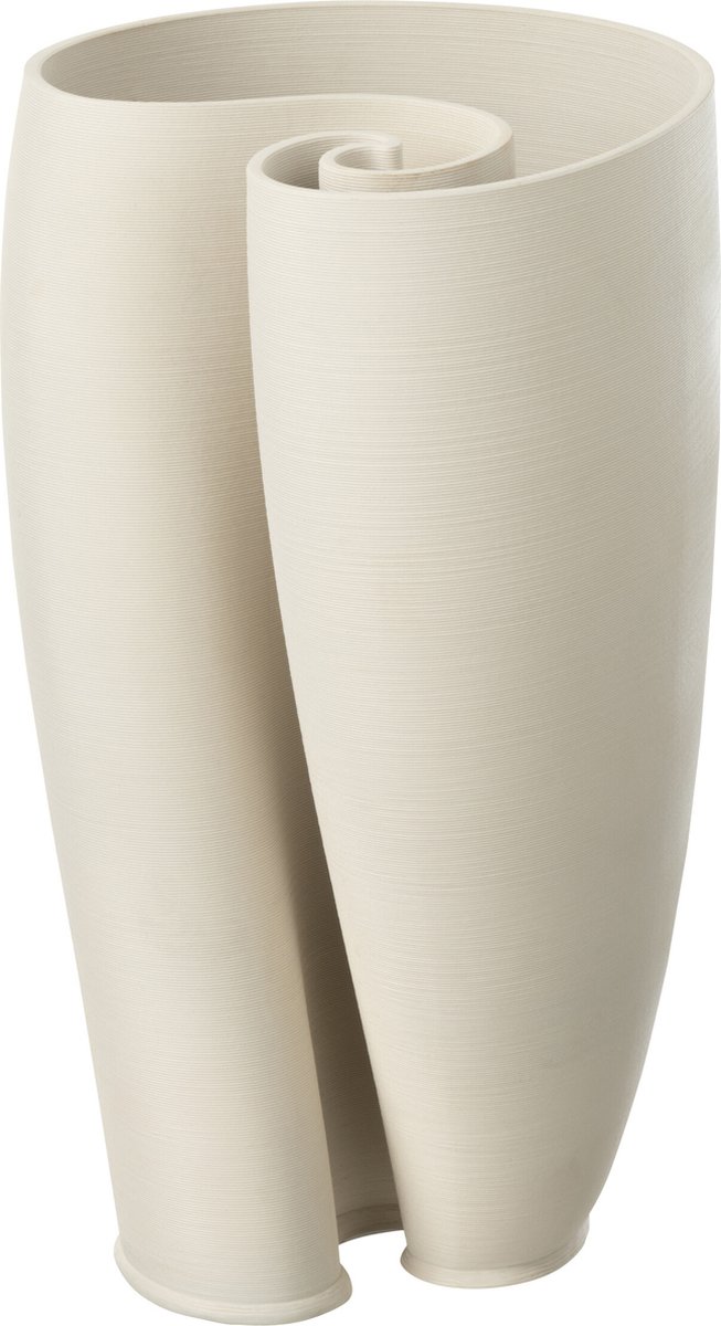 J-Line vaas Hydria - keramiek - beige - 33.5 cm hoog