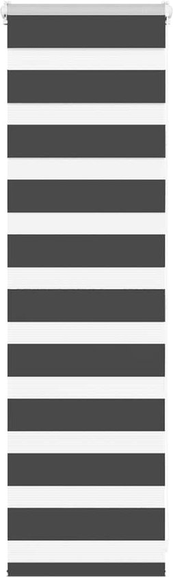 vidaXL - Zebra - store enrouleur - 55x100 - cm - largeur du tissu - 50,9 - cm - noir