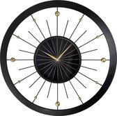 PLINT Retro wandklok, stille, niet-tikkende decoratieve rode wandklok, wanddecoratie in retrostijl voor keuken, woonkamer, huis, kantoor, school, gemakkelijk te lezen grote cijfers