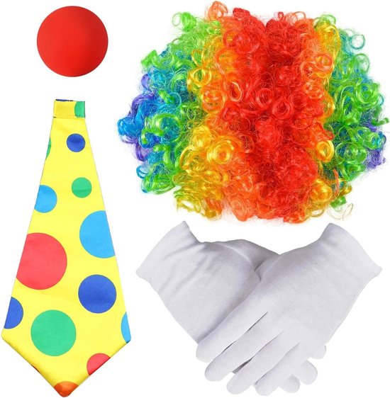 Cartoonjongen in Clownskostuum Met Een Ballon in Zijn Hand. Een Zoek De