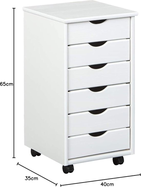 Ladekast met 6 laden, Antraciet & Lancelot Eiken, verschillende groottes. kast voor woonkamer slaapkamer hal kantoor, 120 cm