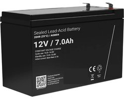 12V 7.0Ah Accu voor oa. Elektrische Kinderauto – Universele AGM Batterij voor Kindervoertuigen – Onderhoudsvrije Stroombron 151x65x94mm