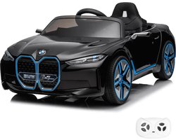 BMW i4 - Elektrische Kinderauto - 12V - 1 tot 6 jaar - met Verlichting - Zwart