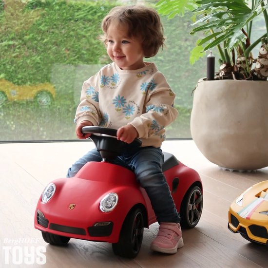 Porsche 911 Porteur Enfant - 1 à 3 ans - Voiture à Pousser - Jaune