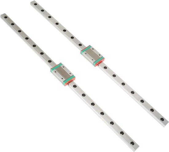 Produktbild von 2x LML12H Linearschienenführung – 400 Mm Länge, MGN12H Schlitten, Lagerstahl, Präzisionsklasse H