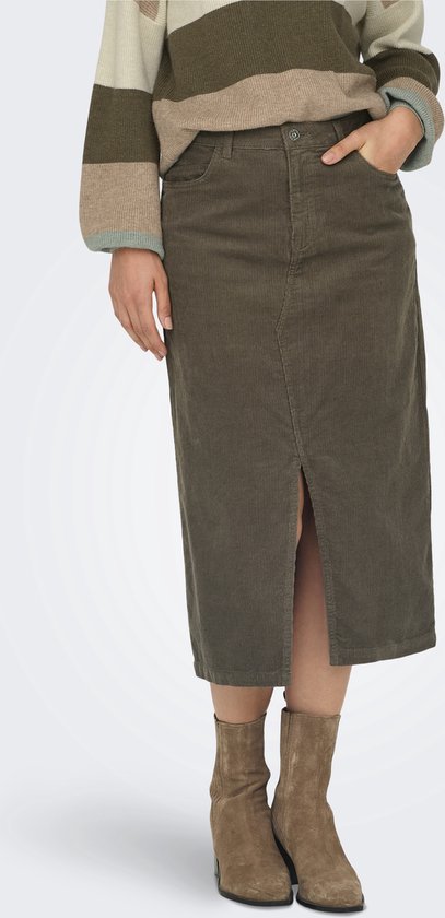 Only Onlmoxie Hw Long Slit Cord Skirt Coffe Quartz | Bruin | Maat: XS