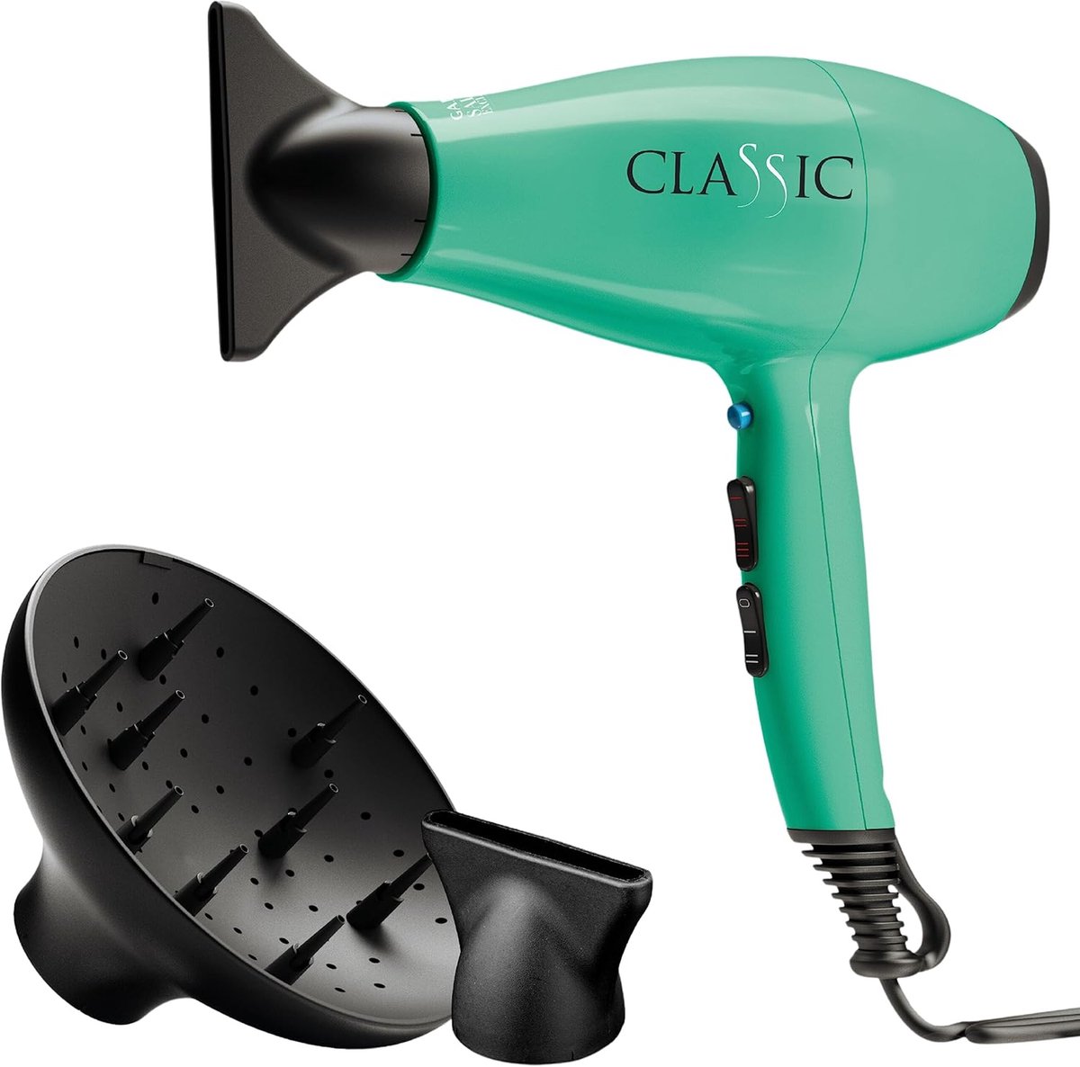 Professionele Haardroger met 2200 W AC Motor en Keramische Coating - Aqua Groen
