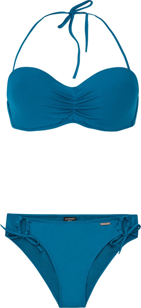 Protest Prtgemini – Bandeau bikini set Dames – B&C-Cup – Voorgevormde bikinicups Blauw