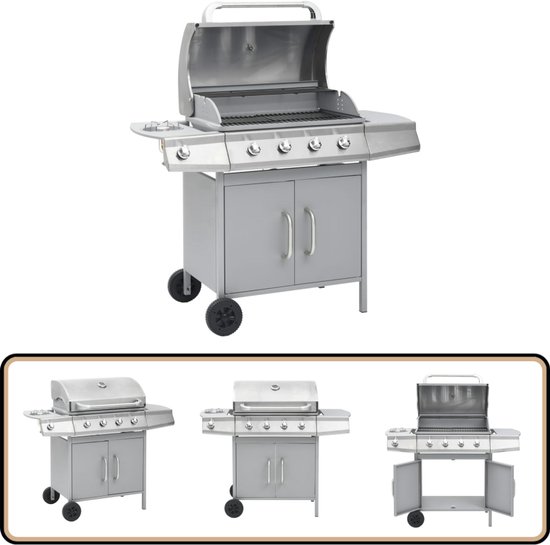 vidaXL Automatische barbecue met motor 150x46,5x82,5