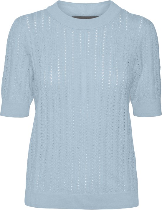 VERO MODA VMMORENA 2/4 O-NECK PULLOVER GA BOO REP Dames Trui - Airy Blue