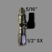 R410A Adapter 5/16 SAE vrouwelijk naar 1/4 SAE mannelijk voor