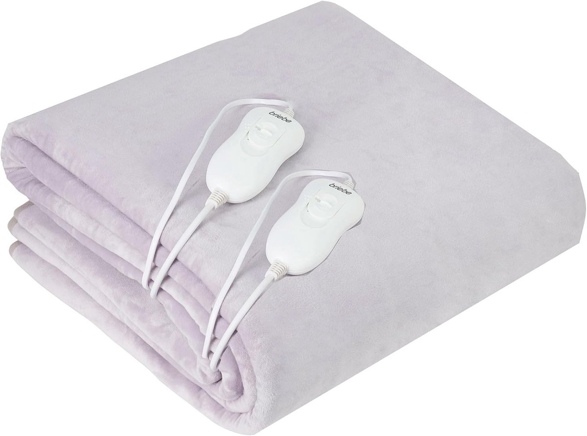 Elektrische Bedverwarming 150 x 160 cm - Wasbare Fleece Deken met 3 Temperatuurniveaus voor Tweepersoonsbed