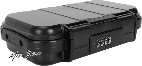Coffre-fort Portable OQIMAX Avec Câble - Combinaison 4 Chiffres, étanche, ABS Résistant (23.5x13.5x5.8 Cm)