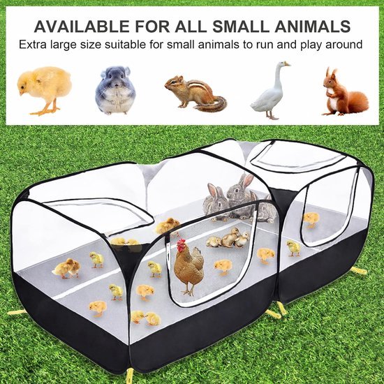 Doe-het-zelf box voor kleine dieren - huisdierbox met deur - 12 stuks