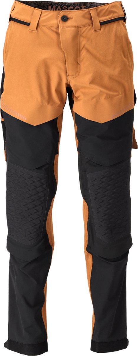 Mascot Customized Broek met kniezakken 22279-605 - notenbruin/zwart - C58 - 76