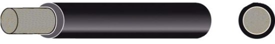 Accukabel zwart 1,5mm² rol 25 meter